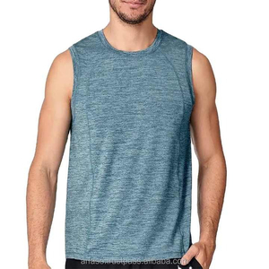 Camiseta sin mangas para hombre de alta calidad con precio al por mayor, camiseta sin mangas informal sin mangas de secado rápido con estampado de logotipo personalizado de color personalizado para hombre - Product Image 1