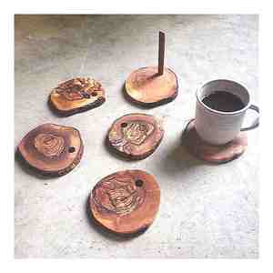 Sous-verres décoratifs en bois pour théière Vaisselle et ustensiles de cuisine naturels pour hôtels et restaurants - Product Image 4