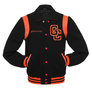 แจ็กเก็ตทีมเบสบอลเลตเทอร์แมนแจ็คเก็ตหนัง PU สำหรับผู้ชายแจ็คเก็ตทีมตัวแทนจากถุงมือ - Product Image 5