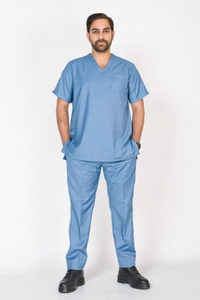 Conjuntos de uniformes de enfermería médicos de moda personalizados para hombres y mujeres tejido de sarga de poliéster/algodón a prueba de viento y secado rápido - Product Image 2