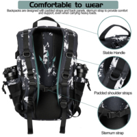 Ransel taktis 35L, ransel Daypack serangan 900d Oxford tahan air Gym untuk luar ruangan