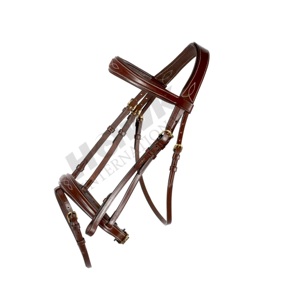 Brida de Cuero para Caballo de Alta Calidad, Duradera, con Costuras Decorativas, Narquera Ancha, Diseño de Color Personalizado para Equitación - Product Image 5
