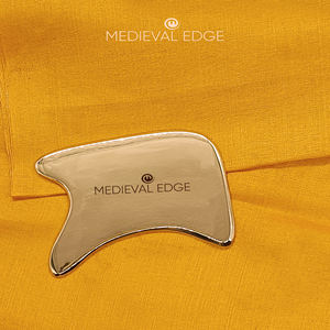 Calidad original Kansa Gua Sha R-Shape Tool El fabricante más grande Radiant Skin Body Eye Massage Masajeador de contorno facial - Product Image 5