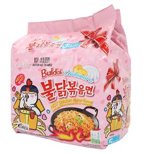 Bonne qualité Samyang Hot Chicken CARBONARA SAVEUR Ramen Buldak nouilles (140g * 5 pièces) nouilles instantanées en vrac à vendre - Product Image 1