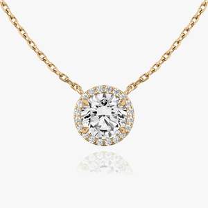 สร้อยเพชรเม็ดเดี่ยวสีเงิน925สำหรับเจ้าสาวประดับอัญมณีสำหรับงานแต่งงานงานหมั้น - Product Image 1