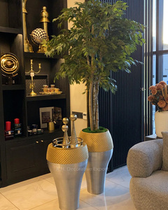 Jarrón de Metal para Entrada de Oficina y Macetas con Nuevo Diseño, Jarrón de Flores Decorativo de Acero Inoxidable para Hogar y Jardín - Product Image 5