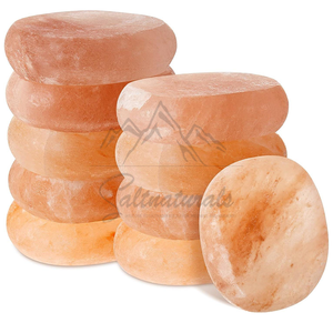 Piedra de masaje de sal del Himalaya Premium mejor valorada, lados planos y esquinas redondeadas para terapia de spa y relajación - Product Image 3