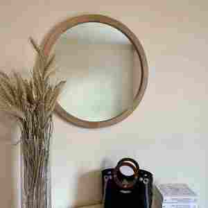 Design personnalisé artisanat miroir art mural décoration intérieure cadre en bois rond décoratif exportateur indien avec qualité d'exportation - Product Image 6