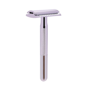 Rasoir de sécurité à double lame Morgans Industries avec manche en acier inoxydable, outil de rasage pour homme non jetable - Product Image 3