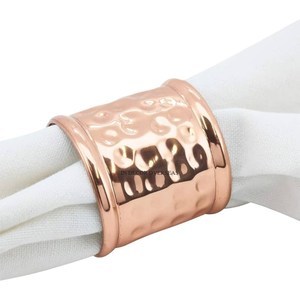 Anneaux de serviette de table de mariage, décoration de table d'hôtel, design attrayant, plaqué or de haute qualité, vente chaude - Product Image 4