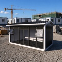 Maison modulaire en conteneur à structure en acier, préfabriquée, portable et démontable pour bureau de chantier, camp de travail et dortoir de travailleurs