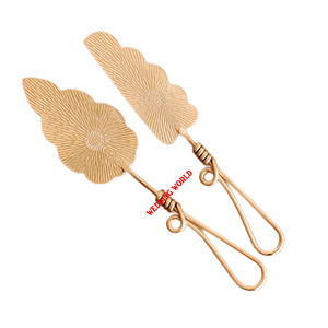Serveur de gâteau en métal et couteau de qualité supérieure serveur de concepteur fait à la main classique élégant en gros nouveau serveur de gâteau et couteau - Product Image 3