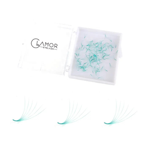 Corée Pbt Brun Bleu Violet Extensions de Cils Couleur Vison Individuel Cils Naturel Doux Faux Cils ODM/OEM personnalisé - Product Image 3