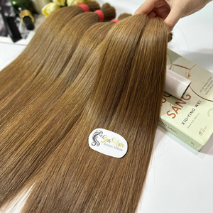 Best Selling Bulk 100% Natural Straight Shiny Smooth #<b>6</b> <b>Color</b> SDD Cuticle Aligned Human <b>Hair</b> Extensions Logo Wholesale Product - Product Image 3