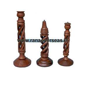 Compre el candelero de madera trenzado más vendido al precio más bajo para decoración de bodas Decoración de festivales - Product Image 1