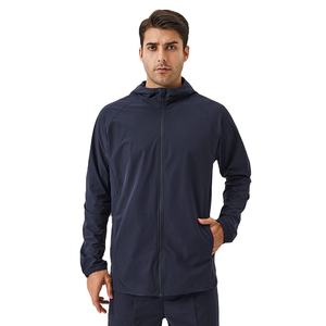 Sudadera con capucha para hombre, diseño de alta calidad, corte holgado, informal, para correr, fitness, con cremallera, estilo urbano, bordada, para invierno, la más vendida - Product Image 1