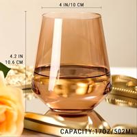 Verre à vin ballon court en cristal soufflé à la main, verrerie colorée classique 502 ml, écologique, mariage, anniversaire, fête des mères