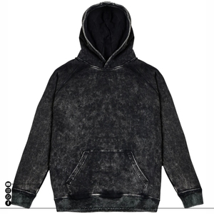 เสื้อฮู้ดดี้โอเวอร์ไซส์ลายฟอกสีสไตล์วินเทจ ผ้าฝ้ายฟลีซเนื้อหนา 100% สีสั่งทำพิเศษ ปักลายสกรีน กระเป๋าสำหรับผู้ชาย - Product Image 1