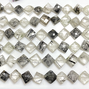 Rutile noir facettes cerf-volant forme Briolette perles naturel rutile fantaisie forme perles en gros pour la fabrication de bijoux - Product Image 5