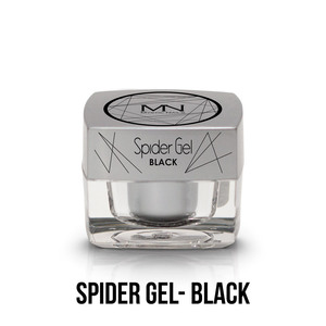 UV LED Spider Gel - Made in EU - CPNP - Spider Gel - <b>Black</b> - 4g - Mystic Nails - Product Image 1