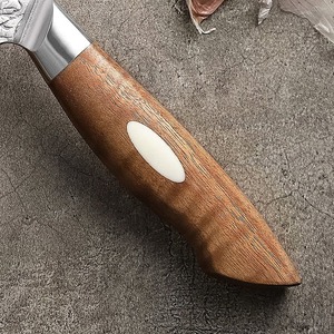 Cuchillo de Chef de acero inoxidable hecho a mano con mango de madera de nogal, cuchillo de supervivencia OEM personalizado para cocina y camping, grado DIY - Product Image 3