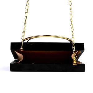 Embrayage en résine de couleur noire avec poignée Tendance pour les embrayages pour dames Sac à main par le fabricant indien Au meilleur prix Embrayage en résine - Product Image 3