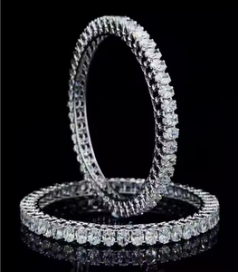 Pulseras y brazaletes de joyería de moda de 18kt para mujer, diamantes de laboratorio ovalados brillantes de lujo ajustables para regalos hechos en la India - Product Image 2