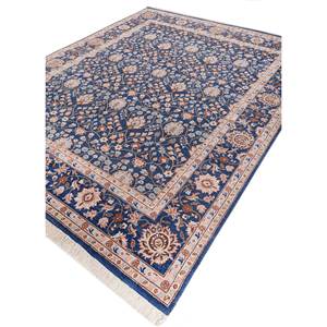 Alfombra de Lana Azul Aurora Anudada a Mano con Patrón Floral Abstracto para Entrada, Pasillo, Habitación de Adolescentes, Tamaño Rectangular 9x12 - Modelo EPR-1509 - Product Image 2