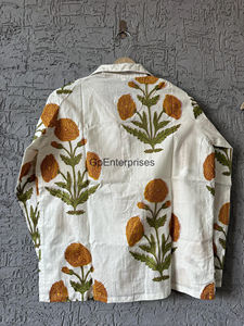 Pijama de algodón con estampado de flores Sexy para mujer, traje informal de manga larga para el hogar, ropa de dormir de talla grande al por mayor, suave y transpirable - Product Image 3