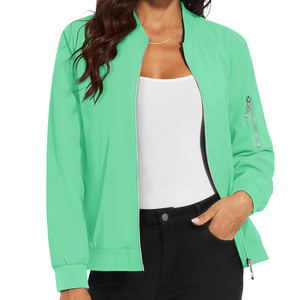 Chaqueta de bombardero popular única a prueba de viento cálida para invierno transpirable manga larga chaqueta de bombardero de ajuste relajado para mujer - Product Image 1