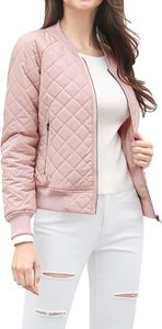 Chaqueta Bomber Acolchada con Flecos y Transpirable para Mujer, de Invierno, Manga Larga, con Cierre y Bolsillos - Product Image 3