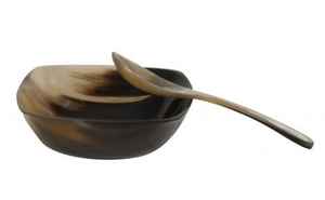 Buffalo Natural Horn Uncut Shape Fruit Bowl Best Quality Rustic Kitchen Large <b>Dinnerware</b> Set New by crescent crafts - Product Image 3