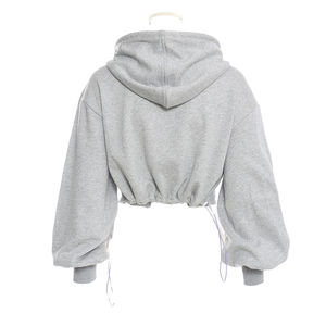 2025 pull sur mesure imprimé haut court à capuche/impression personnalisée sérigraphie Sublimation hiver haut court sweats à capuche pour femmes - Product Image 2