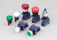 Bouton en aluminium transparent à connexion rapide série SA1, niveau IP65, avec éclairage, contrôle industriel, courant élevé 15A, RY22SA1-PF/C/A