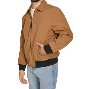 Veste bomber en cuir décontractée pour homme avec logo personnalisé, style formel avec fermeture éclair pour le printemps, le baseball, les sports et les motos - Product Image 2