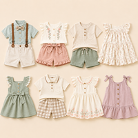 Zomer Infant Mouwloze Fruitprint Dunne Koele Zonnebeschermende Trainingspak voor Buitengebruik Willekeurige Mix Meerkleurig Assortiment Gemengd