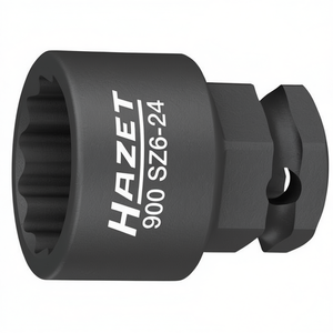 Hazet 1/2'' Short Square 12-Point <b>Socket</b> with Traction Profile and Borehole - Product Image 2