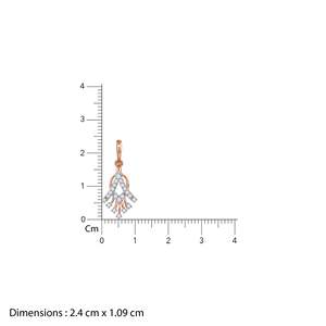 Colgante de diamante benigno de oro rosa Diseño de joyería elegante para mujer - Product Image 5