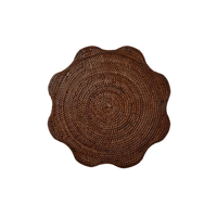Bestseller Nice Style Scalloped Edge Rattan Tischset für Catering Tisch dekoration Umwelt freundlich Günstiger Preis Großhandel aus Vietnam