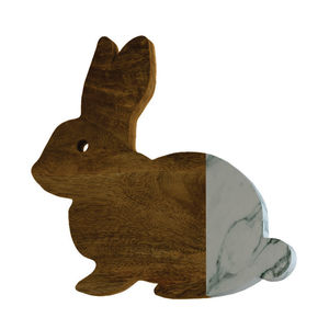 เขียงตกแต่งรูปกระต่ายถาดเสิร์ฟไม้มะม่วงสีธรรมชาติสำหรับร้านอาหารและโรงแรม - Product Image 4