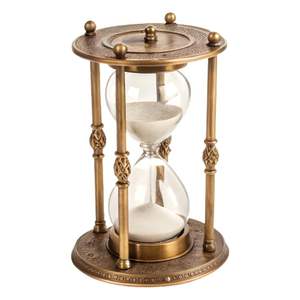 Sablier classique en métal, intemporel, pour la maison, le bureau, la table, affichage du temps, style traditionnel, pièce d'art d'accentuation, qualité - Product Image 3