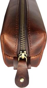 Estuche para lápices Fabricante italiano de estuche con cremallera de cuero granulado para bolígrafos y lápices Accesorios DE TRABAJO Hecho Italia Cuerda - Product Image 2