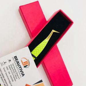 แหนบต่อขนตาแบบญี่ปุ่นทำจากสแตนเลสแหนบปลายแหลมแบบมืออาชีพทำจากเส้นใยแบบกำหนดเองจากรัสเซีย - Product Image 5