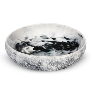 Handmade <b>Polished</b> <b>Black</b> Eco-Friendly Dishwasher Safe Modern Art Decorative Resin Serving Bowl & Platter for Party Use Made India - Product Image 3