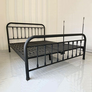 High-<b>End</b> Modern Korean Steel <b>Bed</b> Elegant & Stylish with High-Class Static Painting - Product Image 1