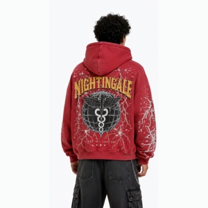 Precio al por mayor 2026: Sudadera con capucha gráfica para hombre, la más vendida, 100% algodón polar, con letras digitales, estilo casual de invierno, ropa urbana. - Product Image 4