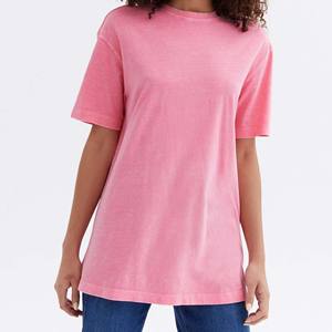 Transpirable diseño personalizado camiseta en blanco Unisex mujeres hombres Vintage manga larga desgastado lavado ácido de gran tamaño Boxy Fit camiseta - Product Image 1