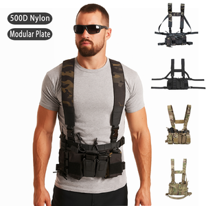 صدرية تكتيكية مصنوعة في الصين من النايلون 500d مع جيوب متعددة، تصميم مخصص للتدريب والرماية - Product Image 1