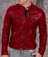 Veste de motard en cuir de mouton noir et marron de qualité supérieure pour homme, fermeture éclair, écologique, vintage, grandes tailles, saison hivernale