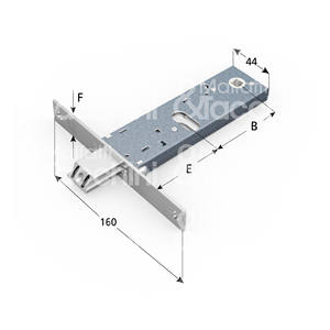 BAND LOCK Loquet réversible avec 2 tours Cylindre ovale avant en acier inoxydable non inclus - Product Image 1
